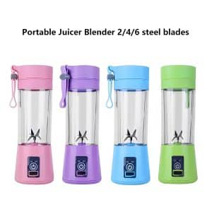 This Rechargeable mini blender with dual battery design, is portable and great for office use, home use when there is no electricity, traveling, and outdoor.