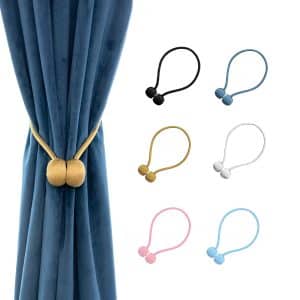 Magnetic Ball Curtain Tiebacks are simple, classy and brilliant. The look and finish is excellent, the magnets are strong enough to hold a thick curtain.