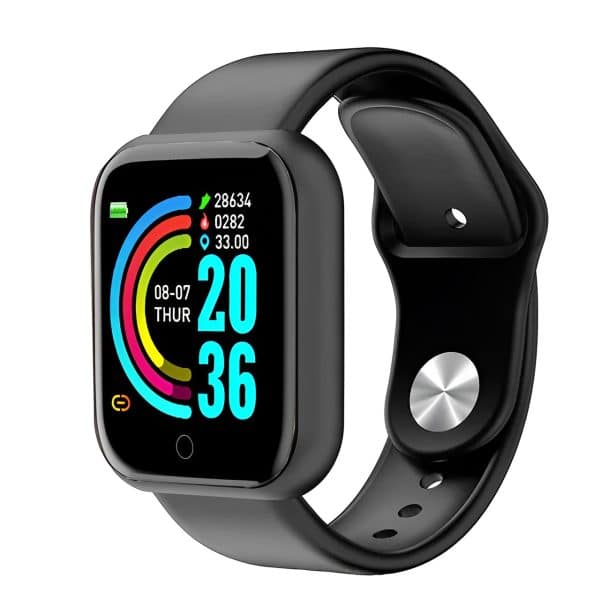 The Fitness Tracker Sports Watch can be connected to a smart phone to view information, remotely take pictures, monitor steps , hear rate, blood pressure Etc.