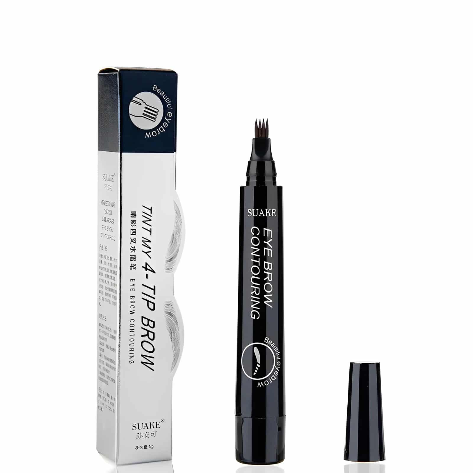 This 4 Fork 3D Waterproof Eyebrow Liquid Ink Pen and Eye Pencil has Micro-fork tips which gives a thick natural brow line up with a lasting liquid.