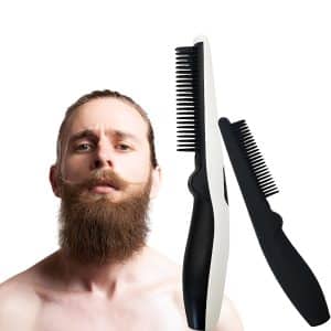 This beard and hair Straightening Comb has anti-static coating and advanced ionic conditioning to provide for an easy glide of hair with less snagging and frizz