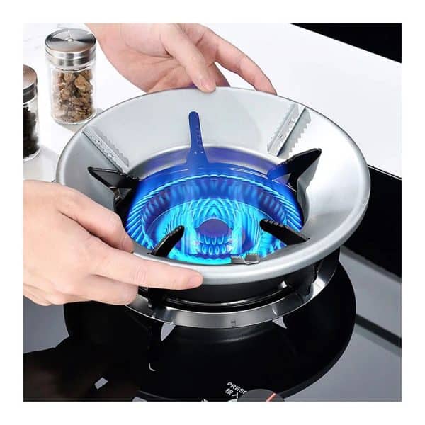 This Gas Burner windshield for gas saving and intense flame helps in gas saving and make the fire flame more intense for faster cooking.