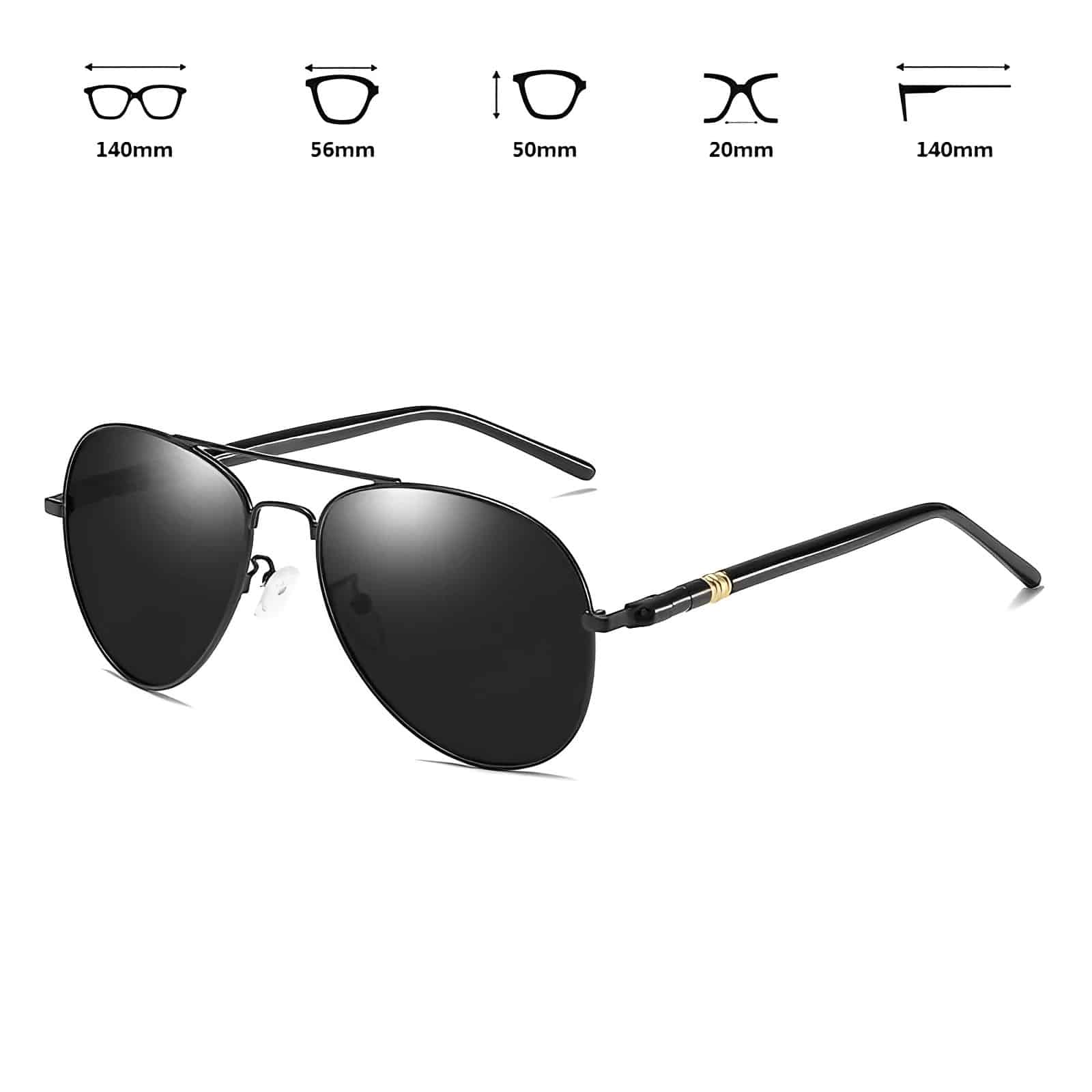 This Aviator Polarized Sunglasses with high-definition vision polarized lens filters and block sunlight reflection glares effectively.