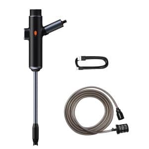 This Dual Power High Pressure Portable Electric Car Wash Spray Nozzle was the winner of If Design Award 2021. Wash anytime and anywhere even without power source.
