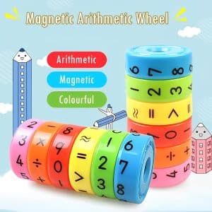 These magical Magnetic Mathematical Ring Puzzle can be detached and turned to a desired selection. It helps develop children's mathematical skills.