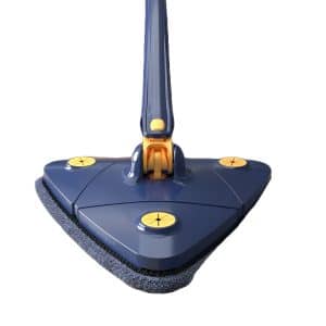 This 360° Triangle Twist and Self-Squeezing Cleaning Mop has rotating joints, making it easy for the mop to penetrate corners.
