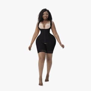 This full body shape wear and butt lifter is made with Steel Bones to firmly tuck in the stomach, side and back folds to achieve a perfect hourglass body.