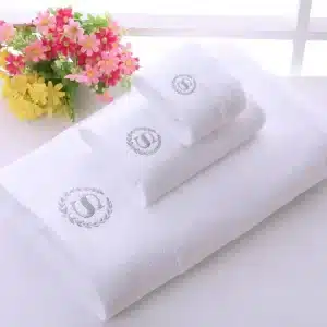 A set of customizable cotton towels